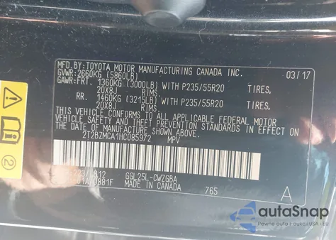 2017 Lexus Rx 350 from USA, damaged, VIN 2T2BZMCA1HC085972